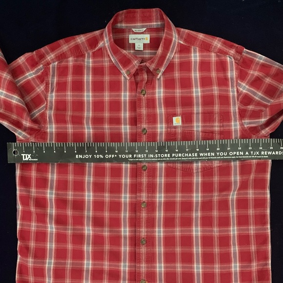 CARHARTT Red w Grey Plaid Shirt - Picture 2 of 4